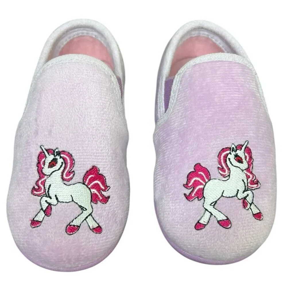 NEW Foamtreads Toddler Girls’ Lilac Unicorn Slippers 9M